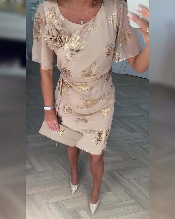 Robe Bronzage Ceinture Taille Élégant