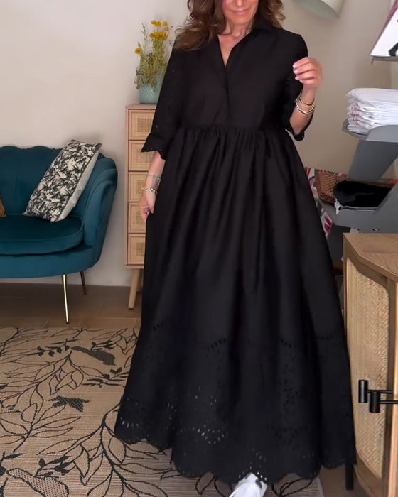 Robe Découpée Ample Ligne A