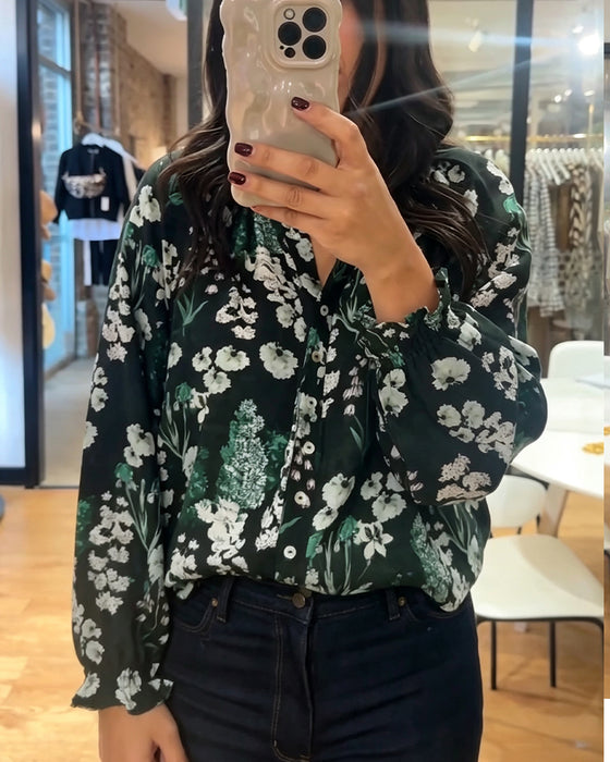 Blouse Décontractée Manches Longues Imprimée
