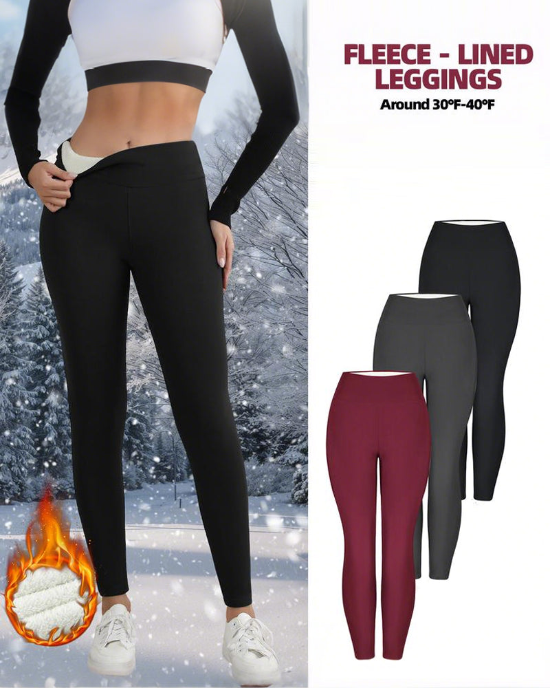 Leggings Chaud Haute Taille Confort Doublé