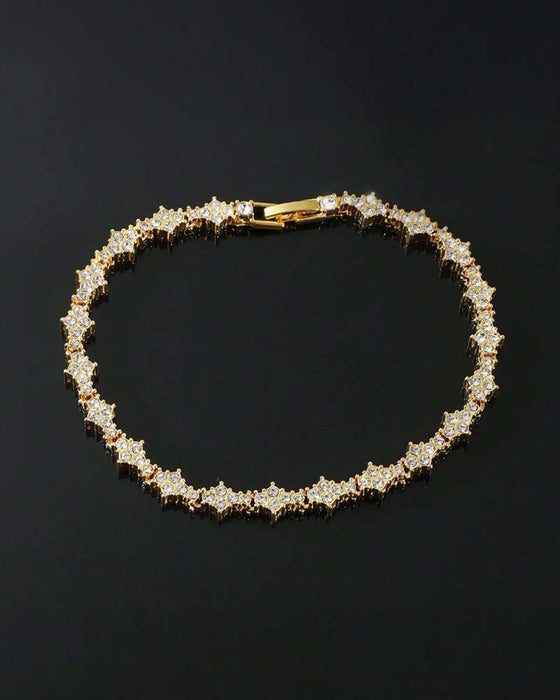 Bracelet Classique Étincelant Zircone Cubique Commémoratif