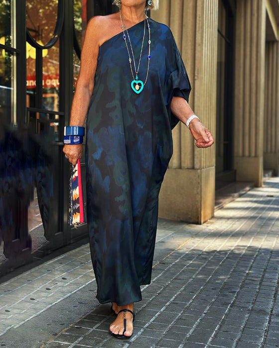 Robe Une Épaule Uni