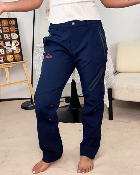 Pantalon Bloc De Couleur Coque Souple