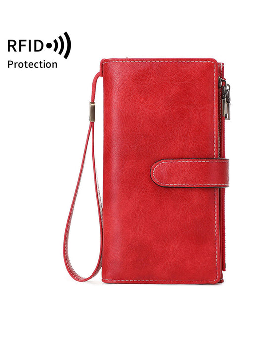 Portefeuille Long À Fermeture Éclair Pour Femme Tendance Exquis Cadeau