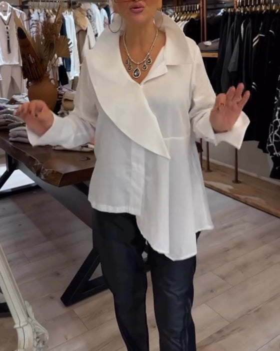 Chemise Col Irrégulier Unie