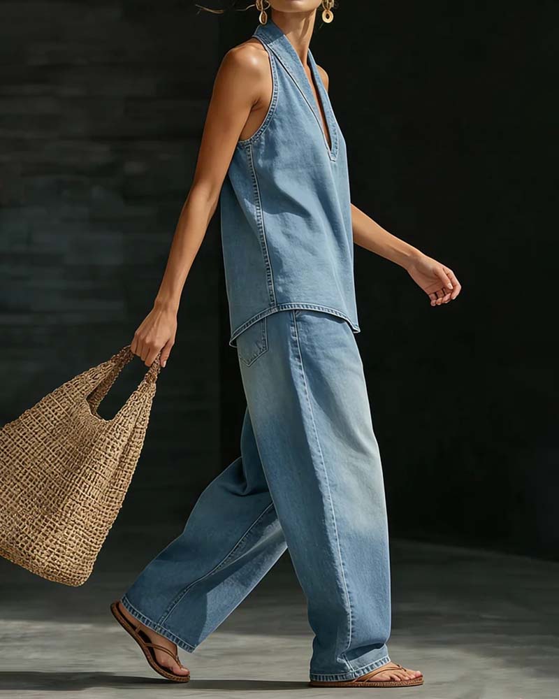 Set Mode Col Halter Jean