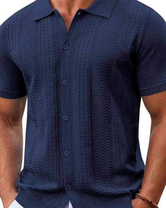 Chemises Dentelle Tricot Bouton