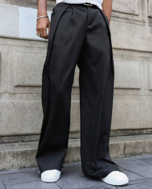 Pantalons Pojets Plissés Irréguliers