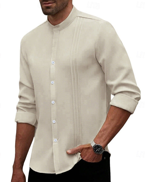 Chemise Hommes Mode Mini Col Mandarin