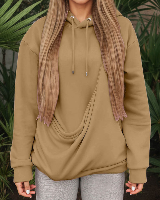 Sweat À Capuche Grande Poche Uni