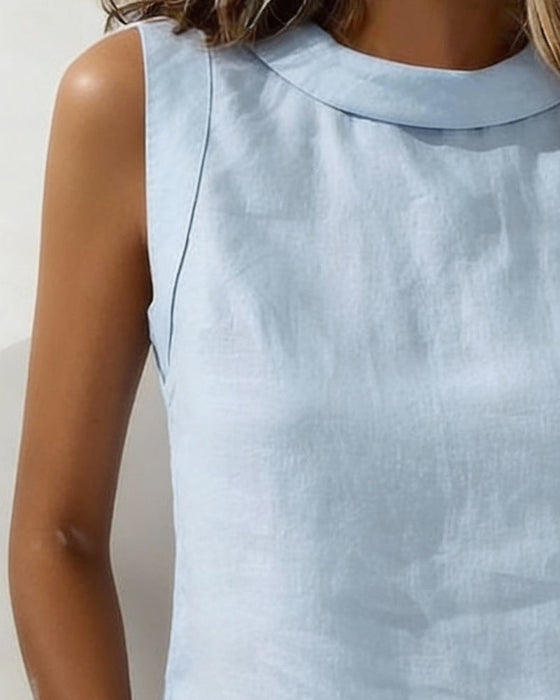 Chemisier Pur Coton Col Manches Longues