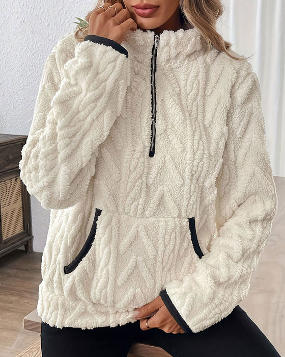 Sweat Demi-Zip Polaire Grande Poche