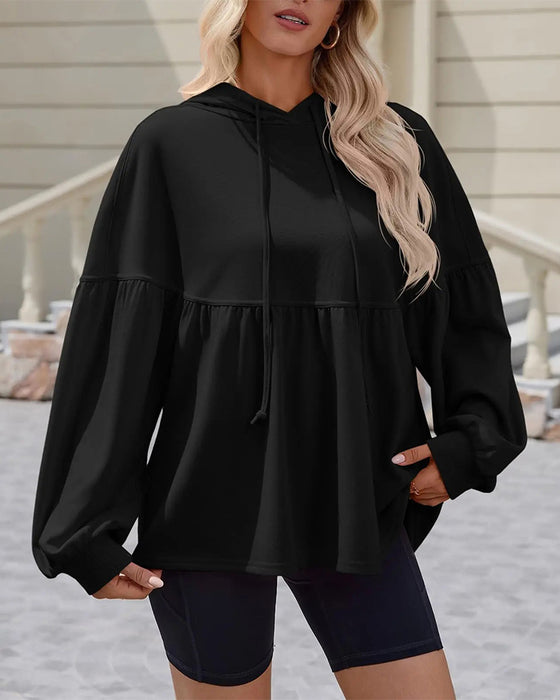 Sweatshirt Capuche Cordon Lâche