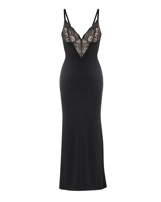 Robe Maxi À Bretelles En Dentelle