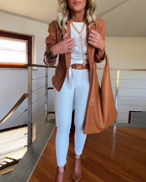 Haut uni plissé sans manches noué