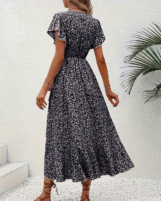 Robe Petite Fleur Nouer Devant Vacances