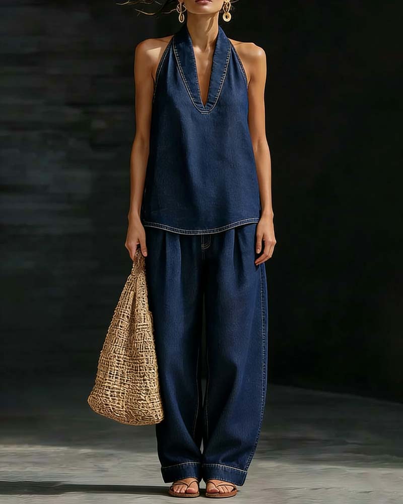 Set Mode Col Halter Jean