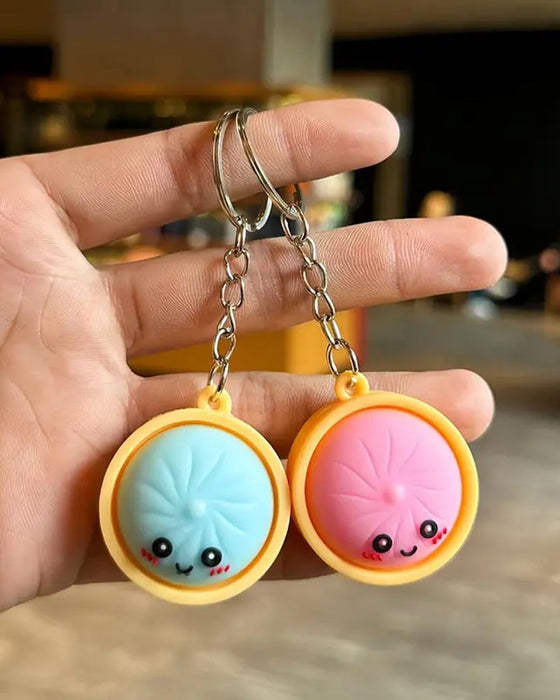 Mignon Dumpling Pressable Lueur Squishies Fidget Porte-Clés