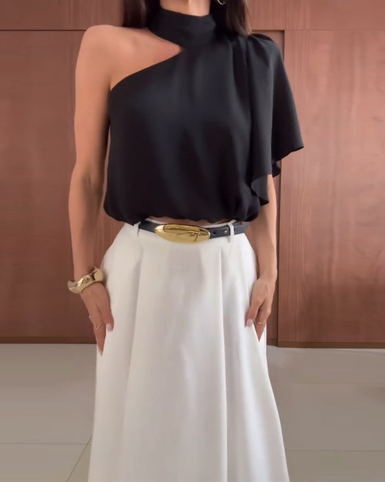 T-Shirt Épaules Dénudées Tendance Sensuelle