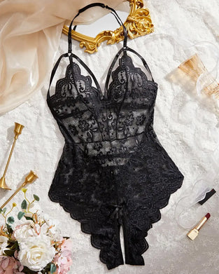 Lingerie Dentelle Sans Entrejambe One Piece