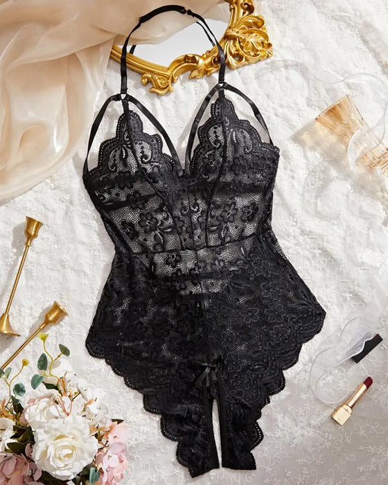 Lingerie Dentelle Sans Entrejambe One Piece