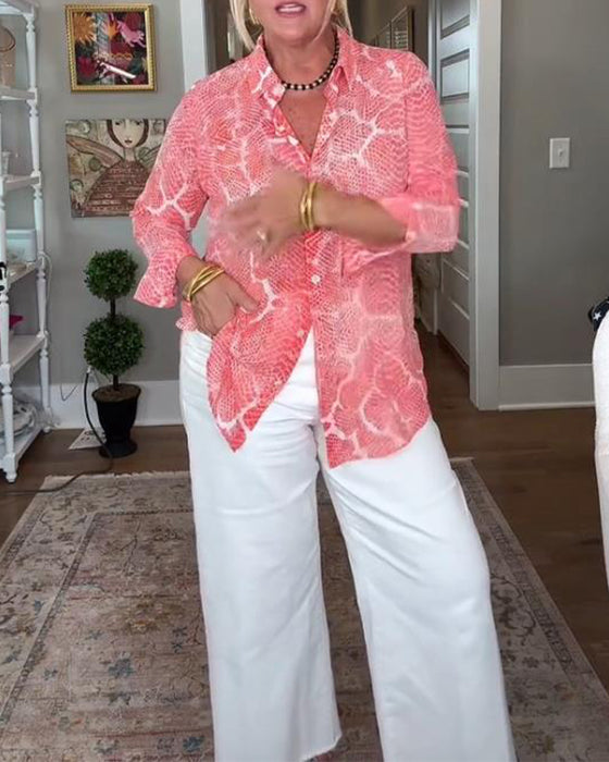 Blouse Avec Boutonnée Et Texturée Caractéristiques