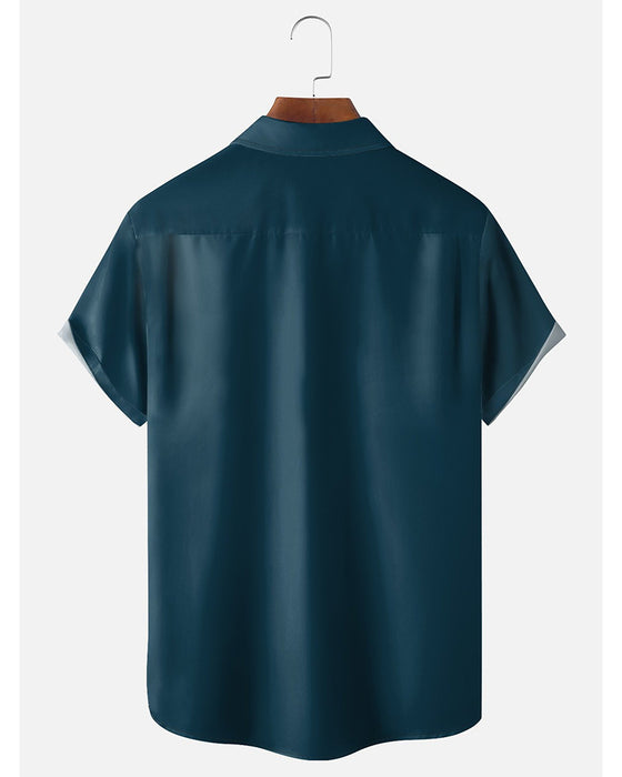 Chemise Col Bloc De Couleur Rayon Losange