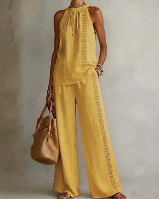 Ensemble Deux Pièces Évidé Halter
