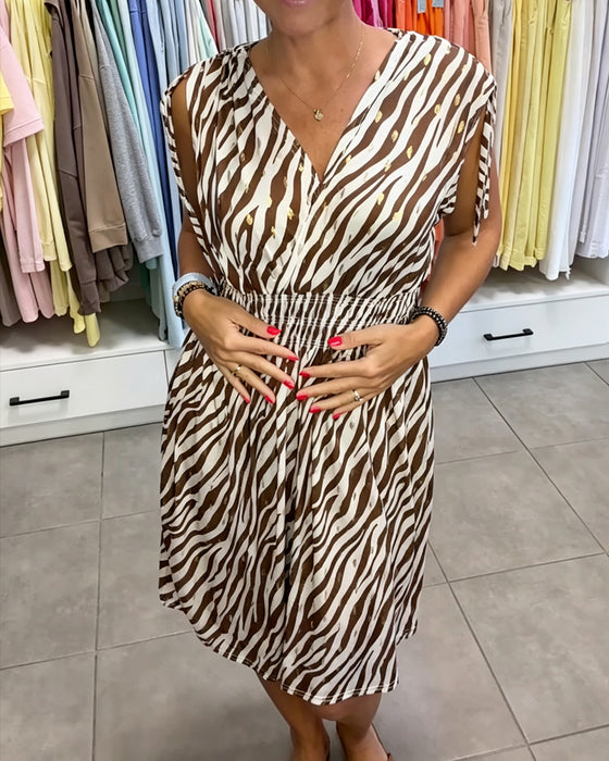 Robe Attache Sans Manches Zèbre
