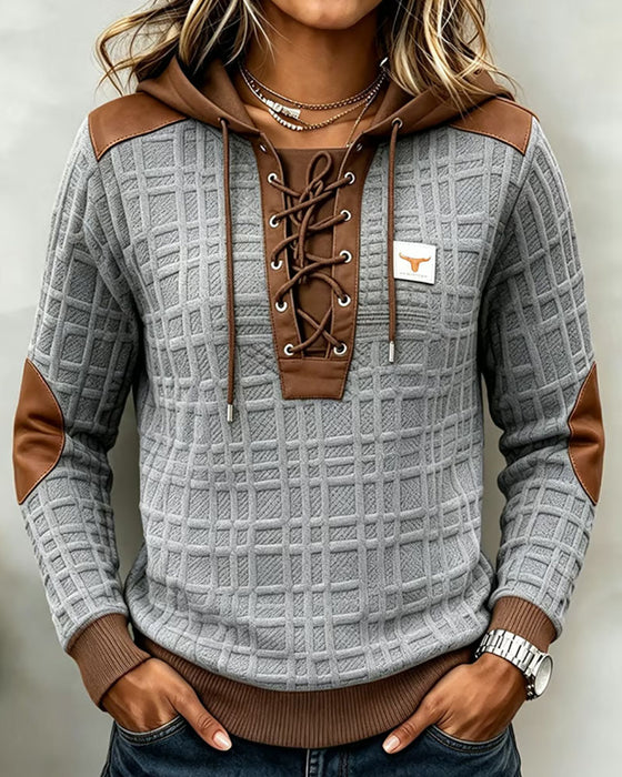 Hoodie Attache Bloc De Couleur