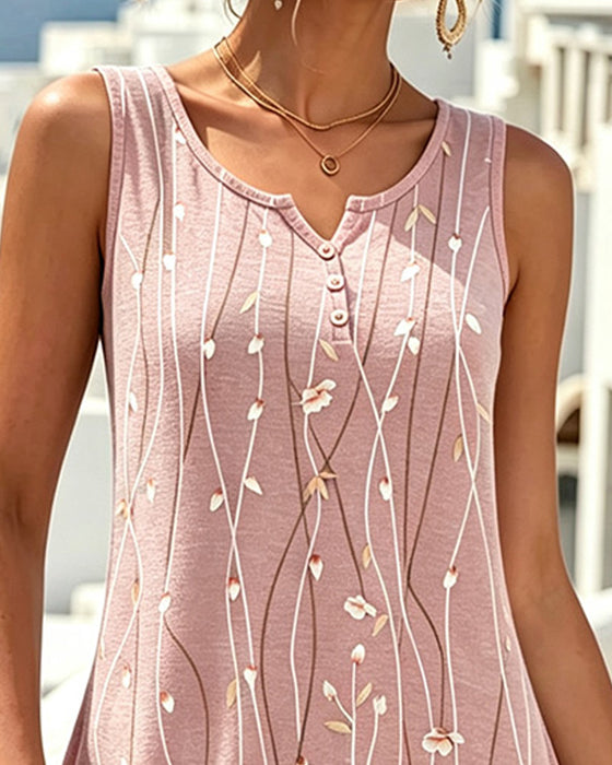 Robe Petit Col V Sans Manches Ligne A