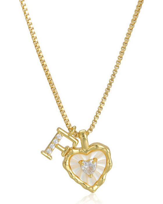 A–Z Micro-Pavé Lettre Initiale Pendentif Collier