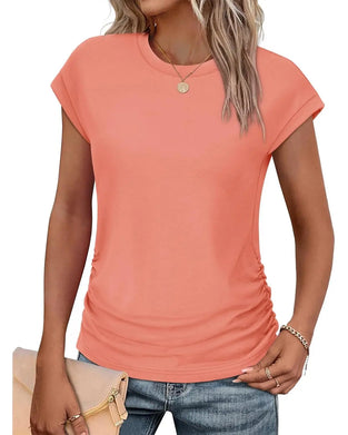 T-Shirt Côté Fronçage Manches Courtes