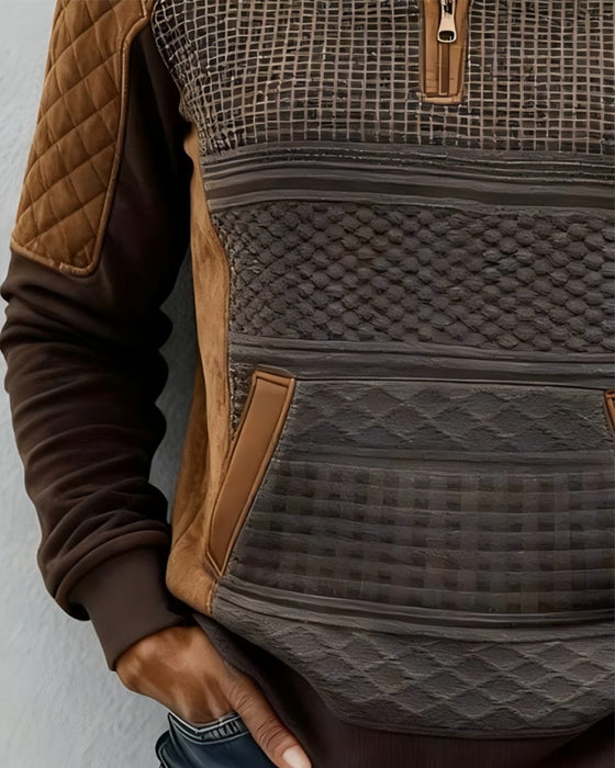 Sweat Demi-Zip Col Casual Tendance