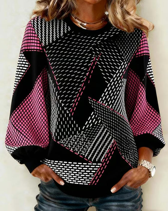 Sweat‑shirt Décontracté Manches Longues