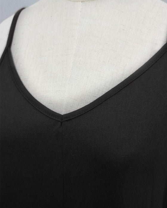 Robe Unie Lâche Poche Maxi