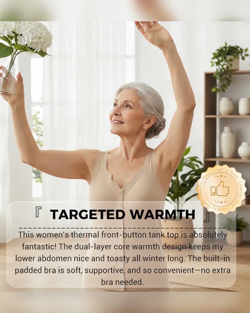 Débardeur Thermique Boutons Devant Soutien-gorge Intégré