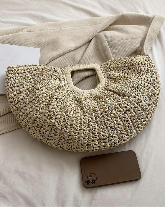 Sac En Forme De Lune Paille