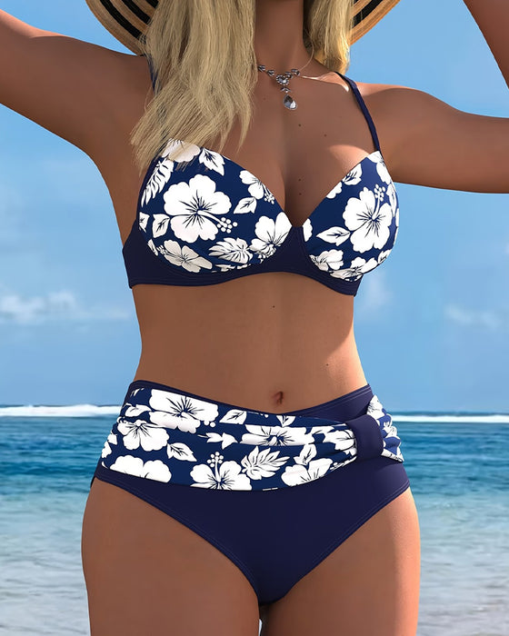 Bikinis Hibiscus Imprimé Deux Pièces