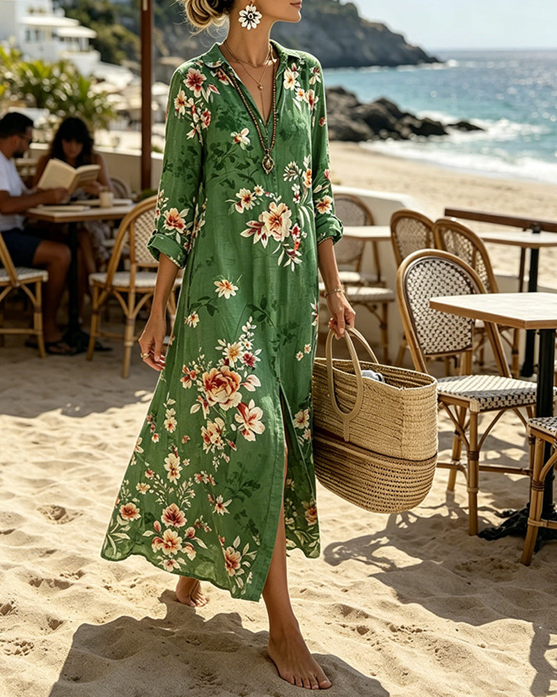 Robe Floral Imprimé Maxi