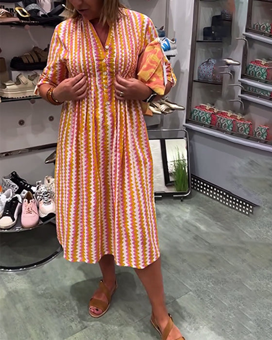 Robe À Imprimé Vagues