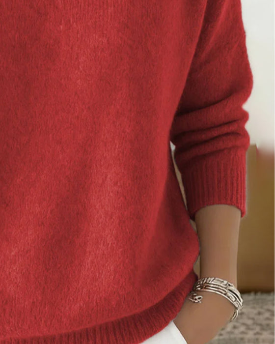 Pull Col Roulé Style Décontracté