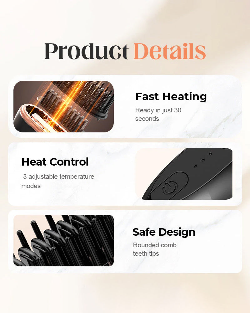 Peigne Mini Sans Fil Lisseur