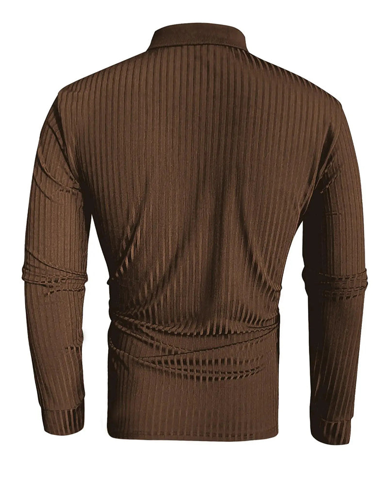 Chemise Col Bouton Rayure Verticale