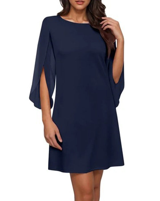 Robe Col Rond Unie