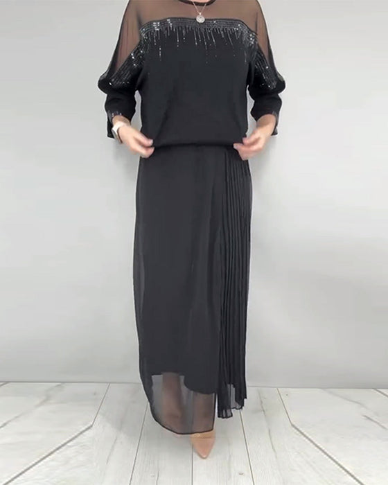 Blouse Maillage Éclaté Loose