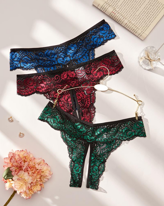 Culotte Femme Doux Confortable Respirant Dentelle Pour Toutes Saisons