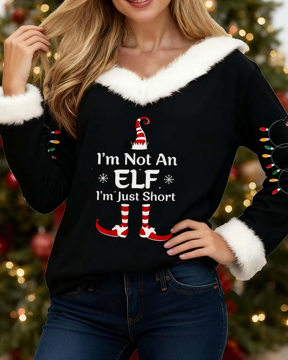 Haut Tendance Imprimé À Col En Fourrure