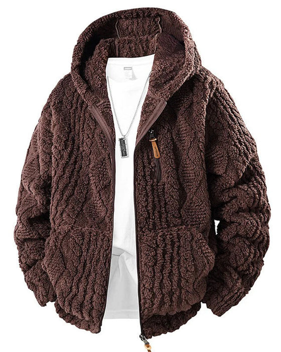 Homme Manteau À Capuche Fermeture Éclair