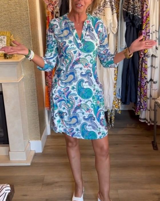 Robe à manches 3/4 et poches